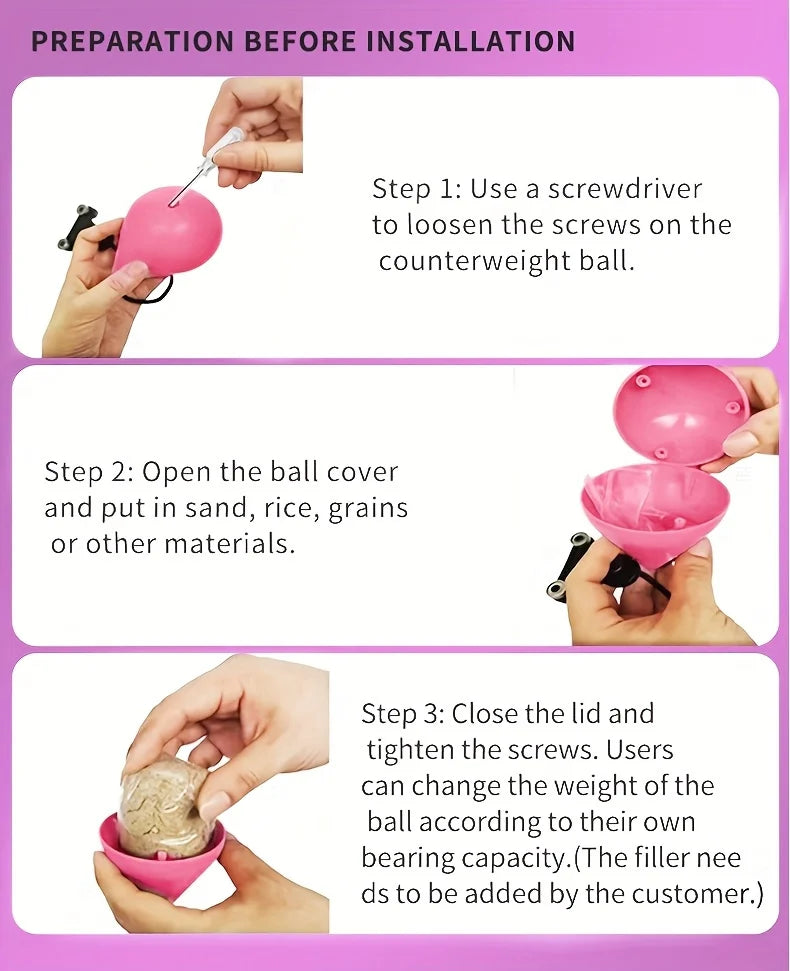 Weighted fitness hoop with shock-absorbing massage balls for core training - product image