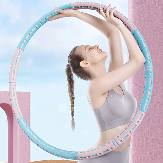 Weighted fitness yoga loop hoop with detachable sections for slimming - product image