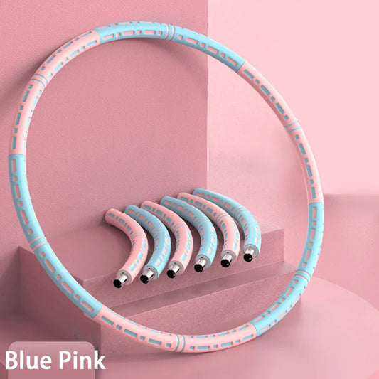 Weighted fitness yoga loop hoop with detachable sections for slimming - product image