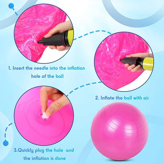 Yoga exercise stability ball with anti-burst coating and non-slip surface - product image