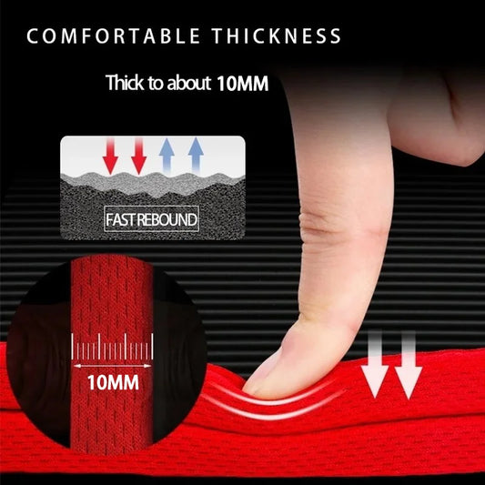 Yoga mat with anti-skid nbr foam and 10mm thickness for exercise comfort - product image