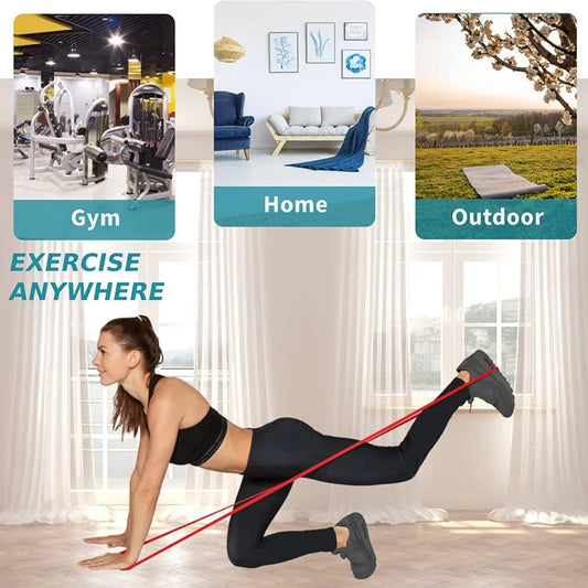 Yoga resistance band with multiple tension levels for strength training - product image